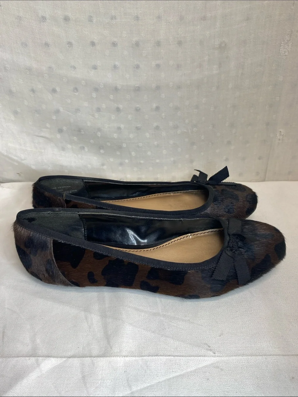 Simply Vera Ganauche Leopard Leather Shoes Flats Size 7.5M